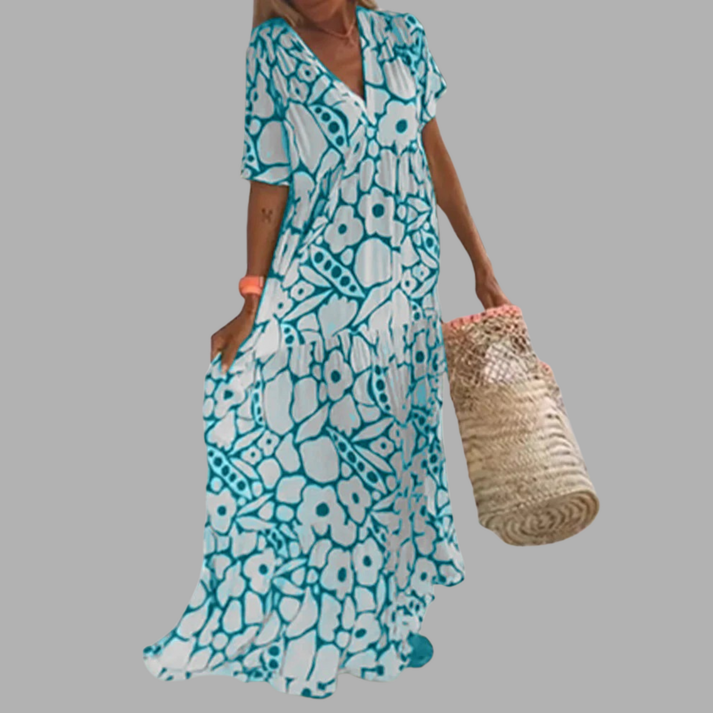 Erle | Elegant midikjole med unikt print