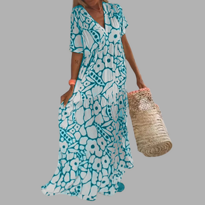 Erle | Elegant midikjole med unikt print