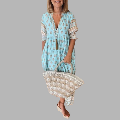 Elvira | Lantern Sleeve Bohemian Dress