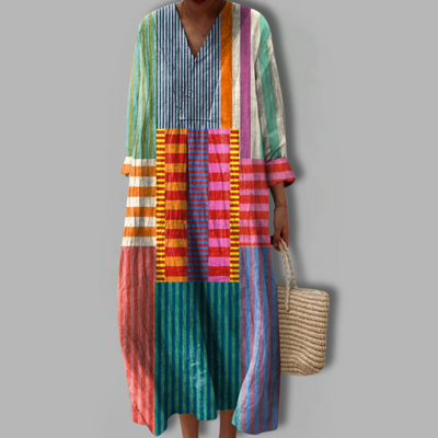 Fay | Geometrisk Lila Kjole