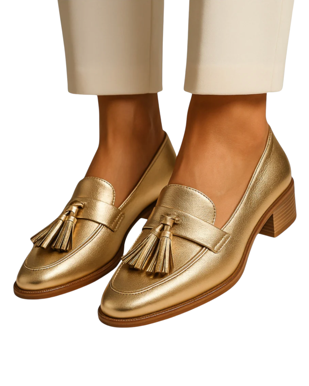 Princess | Gullfargede loafers