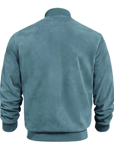 Lars | Retro Herrejakke i Semsket Lær-utseende