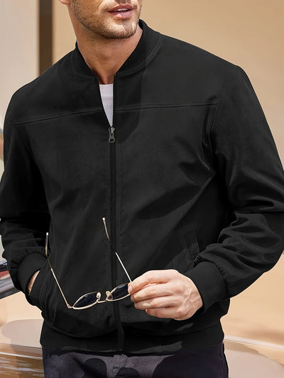 Lars | Retro Herrejakke i Semsket Lær-utseende