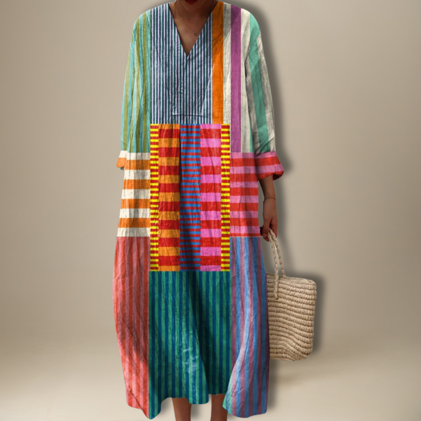 Fay | Geometrisk Lila Kjole