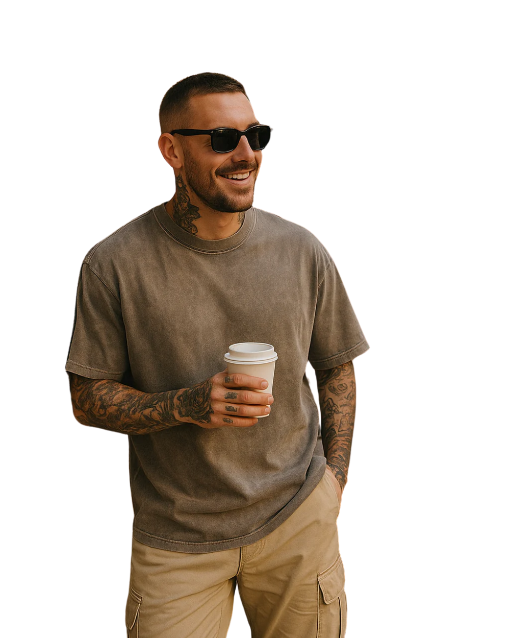 John | Oversized Bomull T-skjorte Sett – 3-pakning