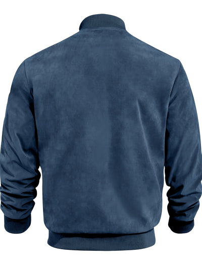 Lars | Retro Herrejakke i Semsket Lær-utseende